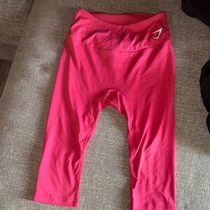 Gymshark Women’s Hot Pink High-Waist Crop Leggings